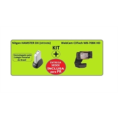 KIT Leitor Digital Hamster DX (Nitgen HFDU06) e WebCam HD C3Tech WB-70BK